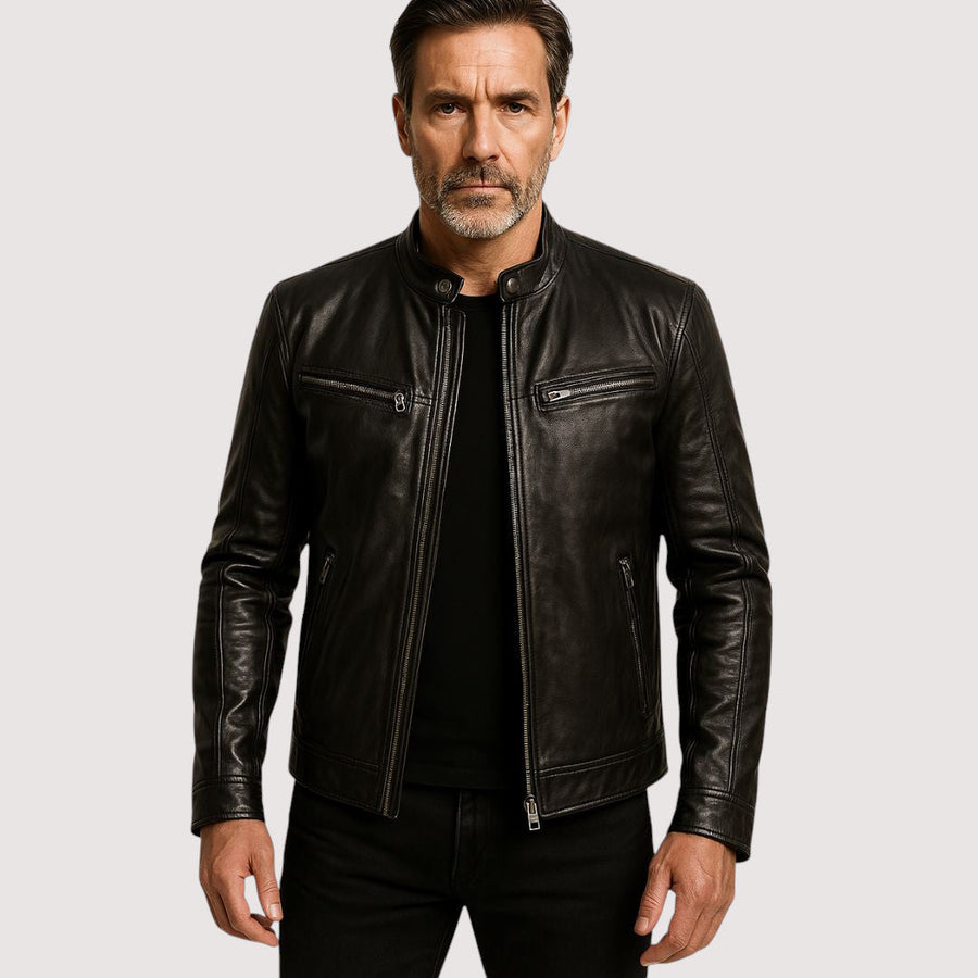 ROUSSEL PARIS | VESTE EN CUIR HAUT DE GAMME ÉLÉGANTE POUR HOMME