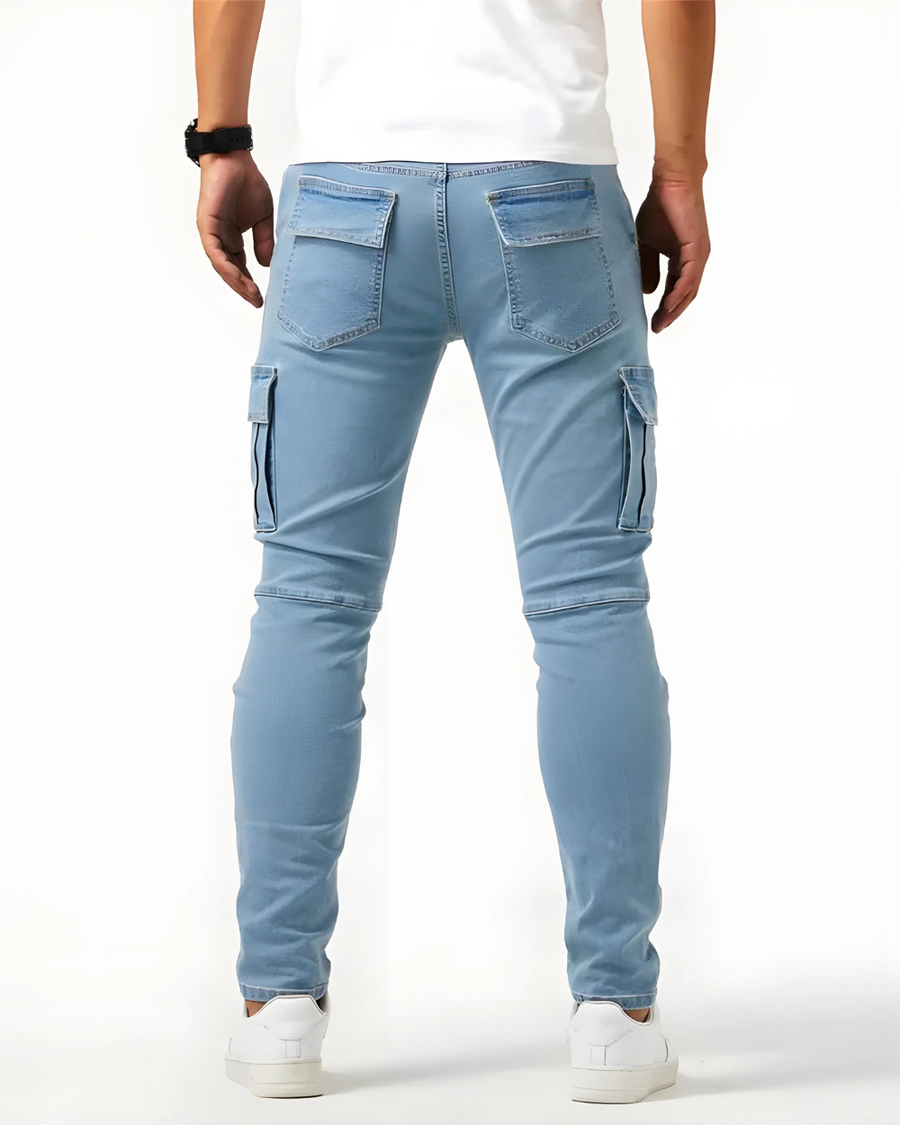 ROUSSEL PARIS | Pantalon Cargo Marine Élastique