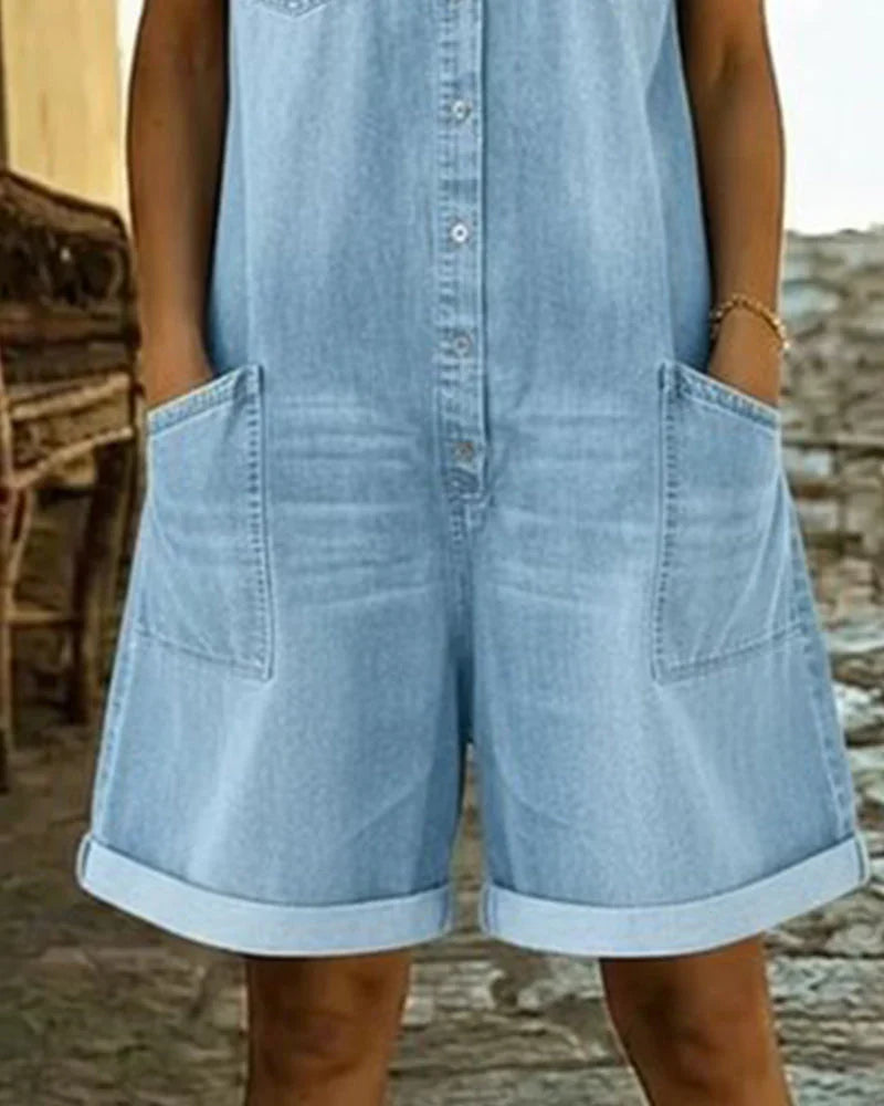 ROUSSEL PARIS | Combinaison en jean avec boutonnage frontal