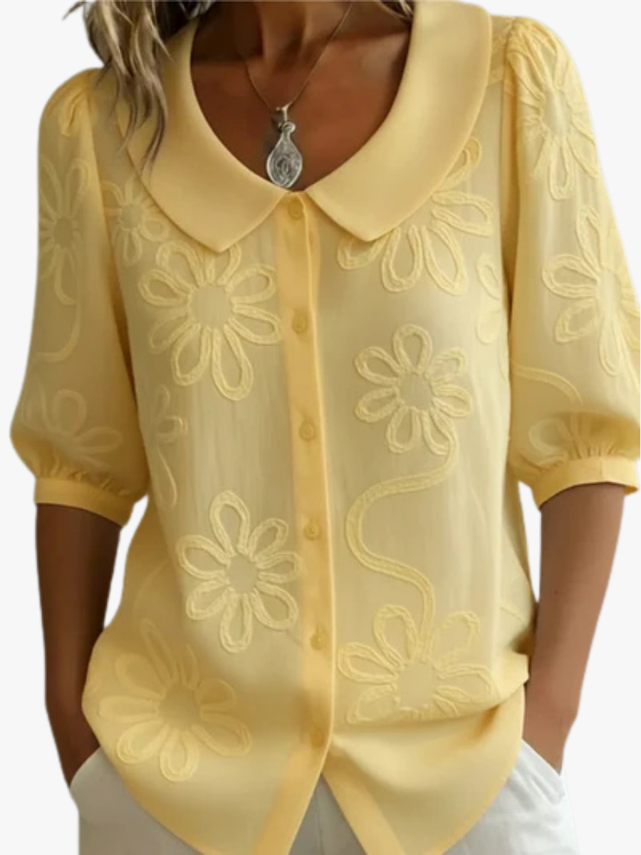 ROUSSEL PARIS | BLOUSE FLORALE COL ROND POUR FEMMES