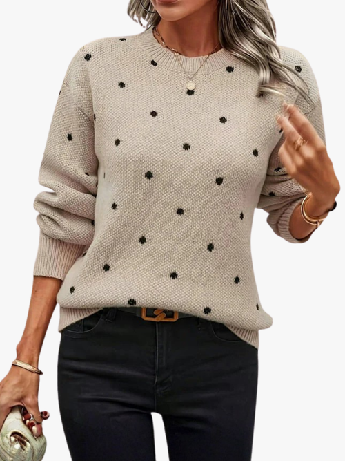 MOREAU LYON | PULL EN MAILLE À POIS POUR FEMME