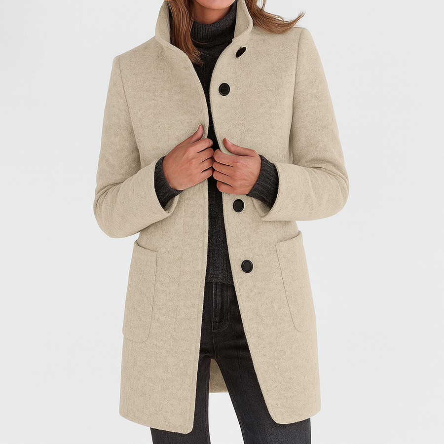 ROUSSEL PARIS | Manteau en Laine à Col Montant