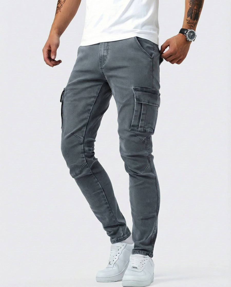 ROUSSEL PARIS | Pantalon Cargo Marine Élastique