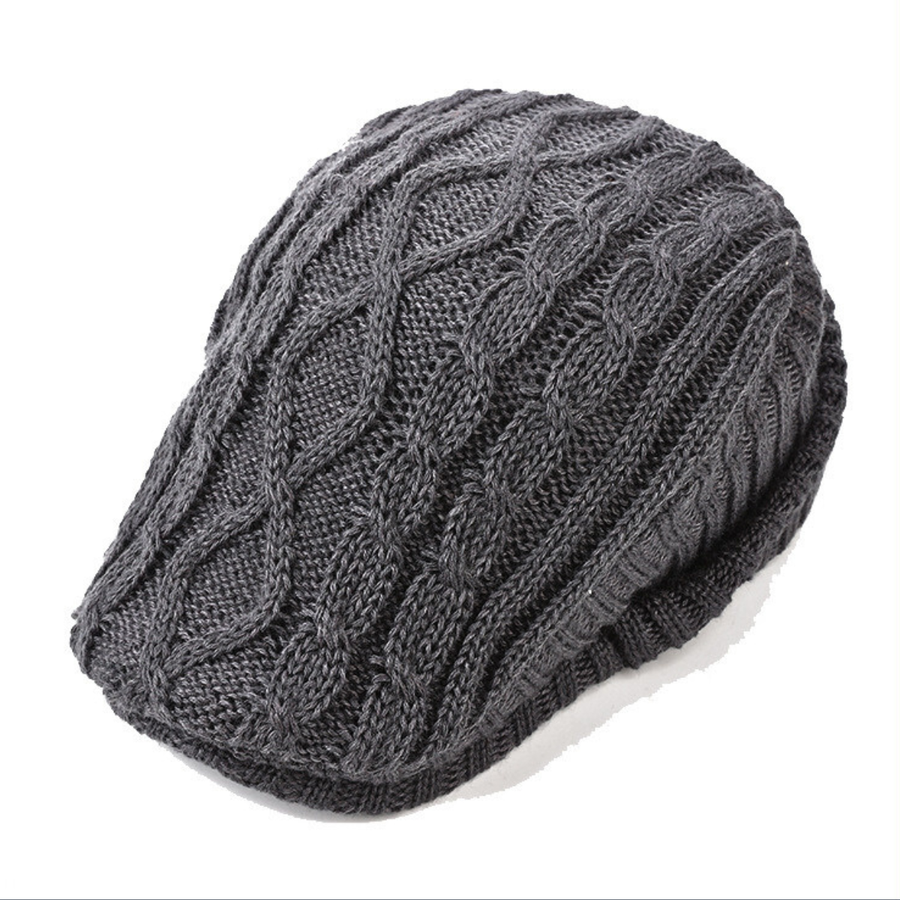 ROUSSEL PARIS | Bonnet plat homme en maille torsadée
