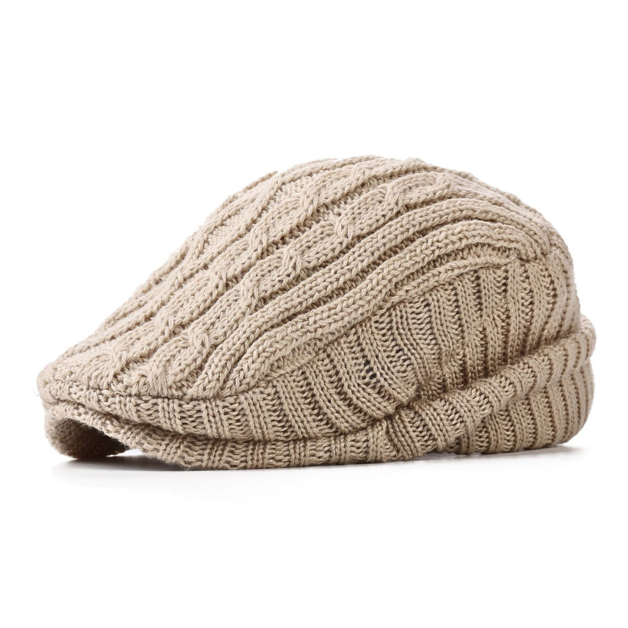 ROUSSEL PARIS | Bonnet plat homme en maille torsadée