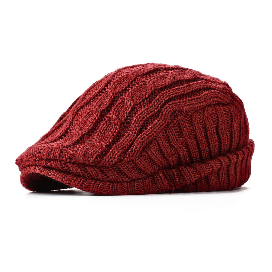 ROUSSEL PARIS | Bonnet plat homme en maille torsadée