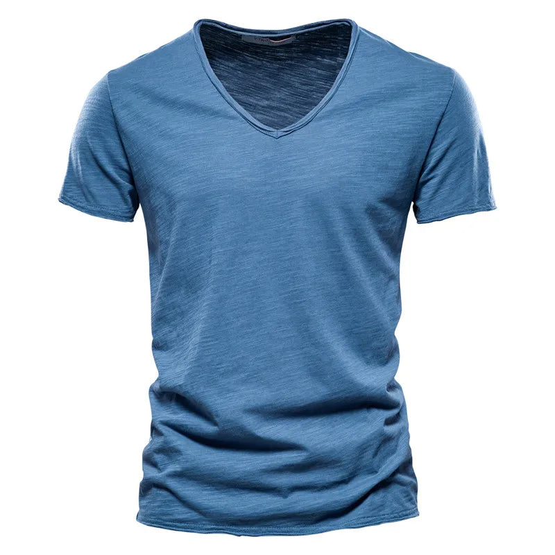 ROUSSEL PARIS | T-SHIRT COL V EN COTON POUR HOMME