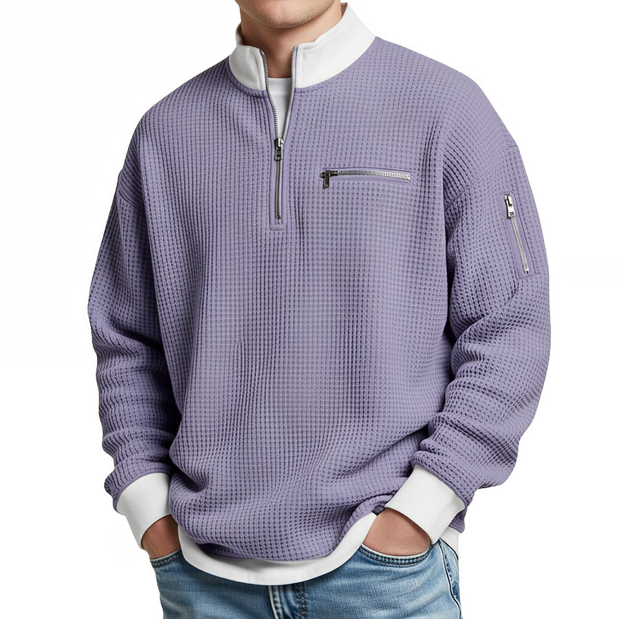 ROUSSEL PARIS | Pull en maille gaufré à demi-zip