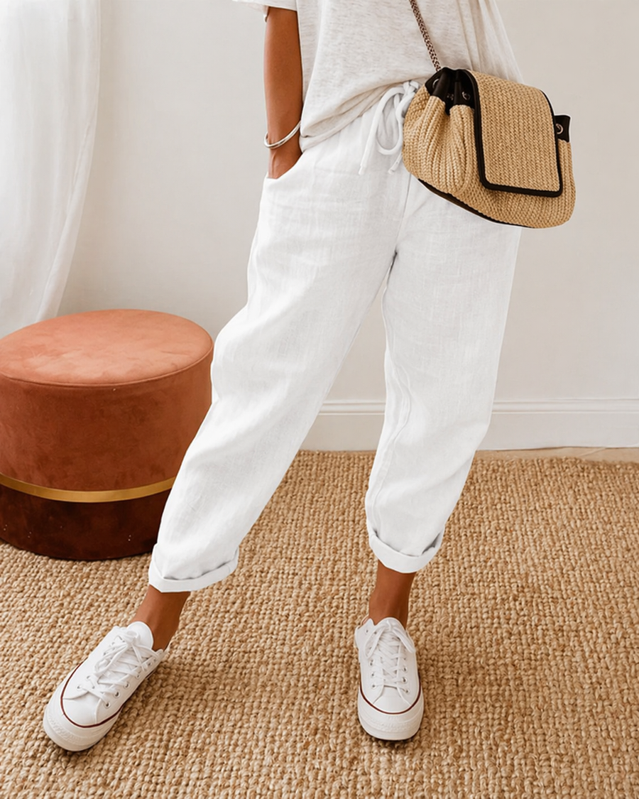 ROUSSEL PARIS | PANTALON LIN DÉTENDU POUR FEMMES