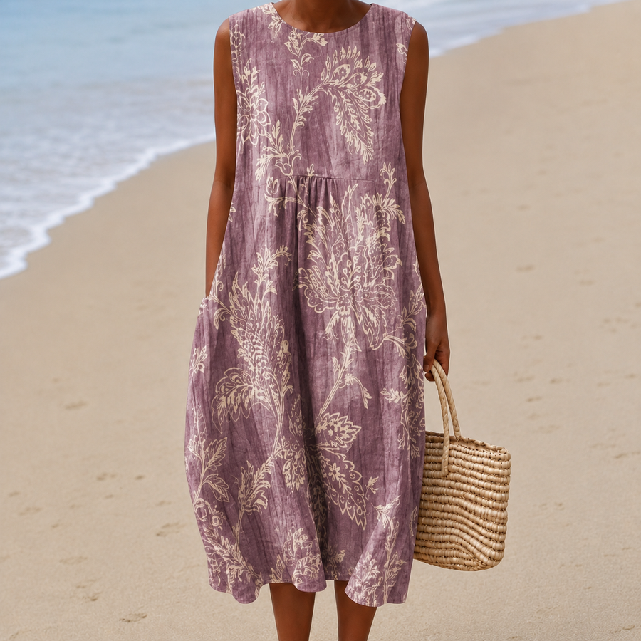 ROUSSEL PARIS | Robe Midi Fleurie Ample Camouflage Ventre Livia