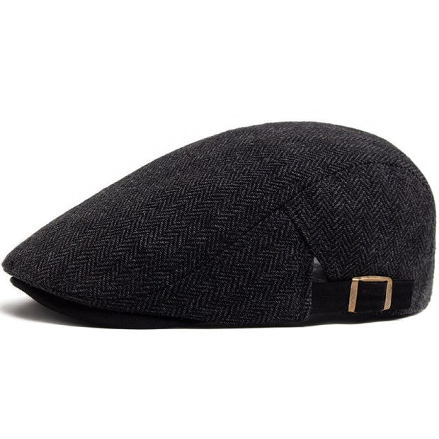 ROUSSEL PARIS | Casquette plate en laine à chevrons
