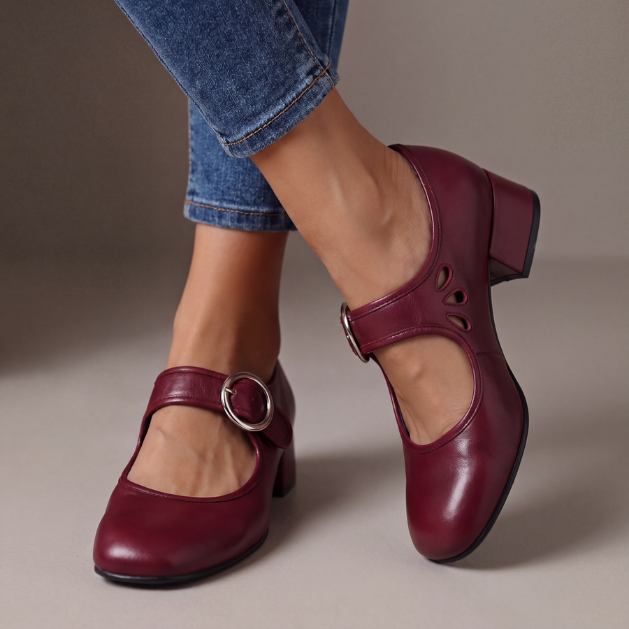 ROUSSEL PARIS | Babies en Cuir à Talon Véronique