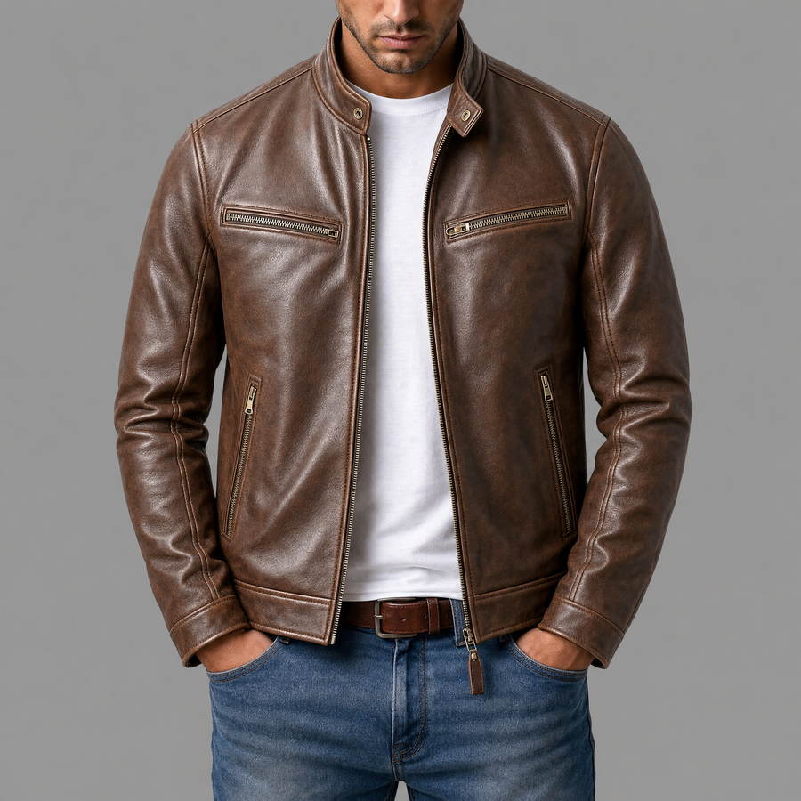 ROUSSEL PARIS | Veste vintage en cuir