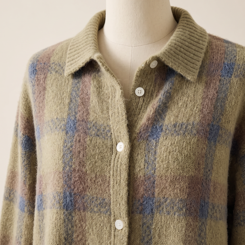 ROUSSEL PARIS | Cardigan tricoté à carreaux