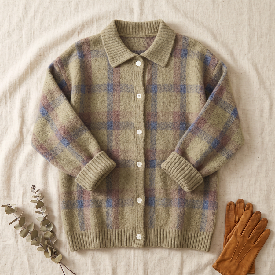 ROUSSEL PARIS | Cardigan tricoté à carreaux