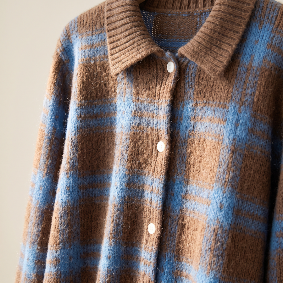 ROUSSEL PARIS | Cardigan tricoté à carreaux