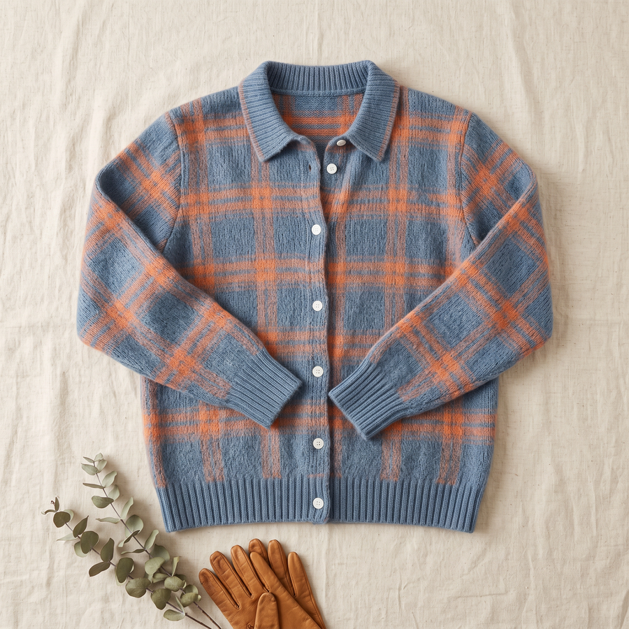 ROUSSEL PARIS | Cardigan tricoté à carreaux