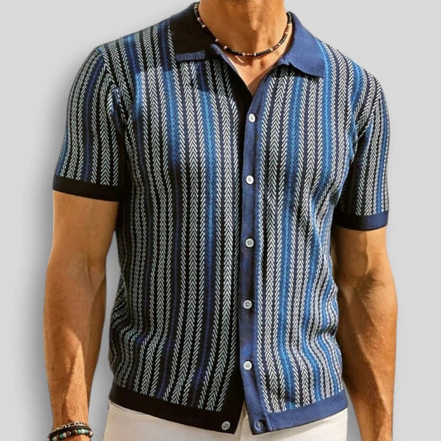ROUSSEL PARIS | POLO MAILLE CHEVRON POUR HOMME