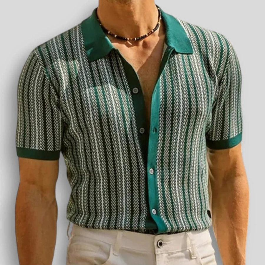 ROUSSEL PARIS | POLO MAILLE CHEVRON POUR HOMME