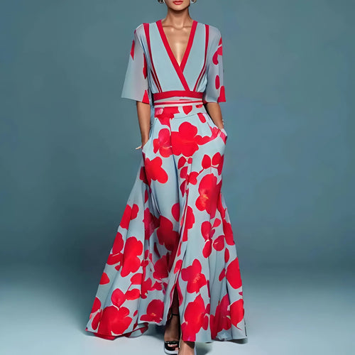 ROUSSEL PARIS | ROBE FLORALE COL V POUR FEMMES