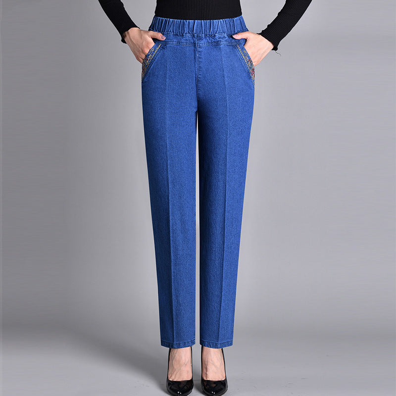 ROUSSEL PARIS | Jean femme avec poches latérales et taille élastique