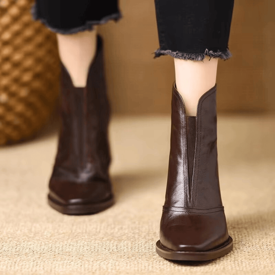 ROUSSEL PARIS | Bottines en cuir à talon moyen