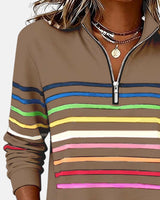 ROUSSEL PARIS | PULL RAYÉ À FERMETURE ÉCLAIR POUR FEMMES