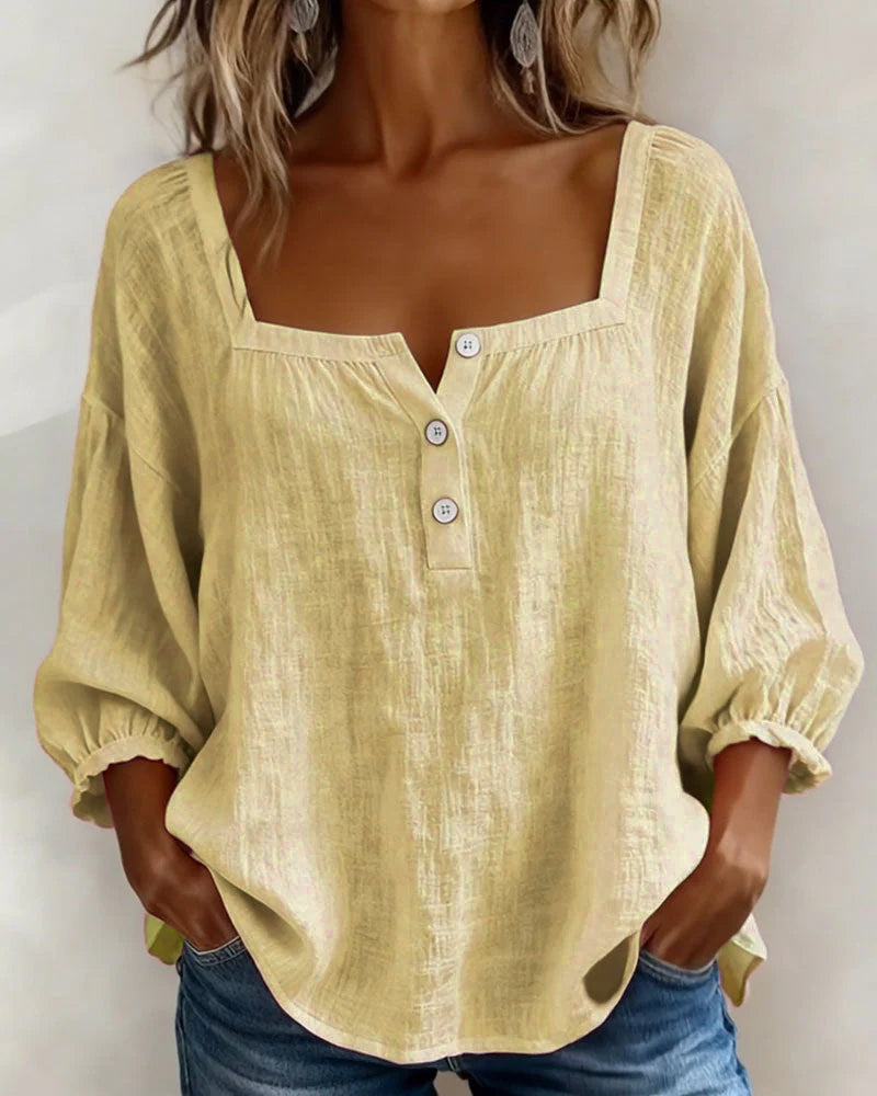 MOREAU LYON | BLOUSE À COL CARRE POUR FEMMES