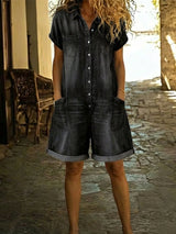 ROUSSEL PARIS | Combinaison en jean avec boutonnage frontal