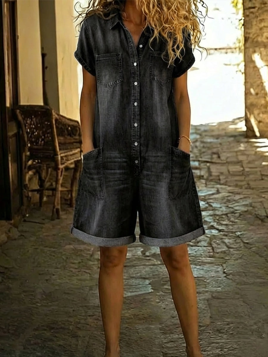 ROUSSEL PARIS | Combinaison en jean avec boutonnage frontal