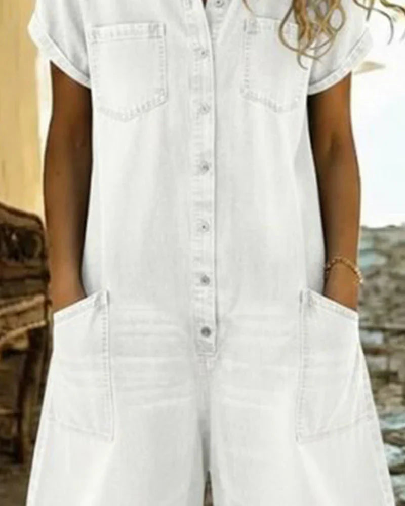 ROUSSEL PARIS | Combinaison en jean avec boutonnage frontal
