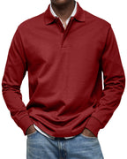 LAURENT MONACO | POLO ÉLÉGANT À MANCHES LONGUES POUR HOMME