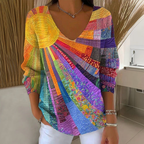 ROUSSEL PARIS | PULL IMPRIMÉ COL V POUR FEMMES