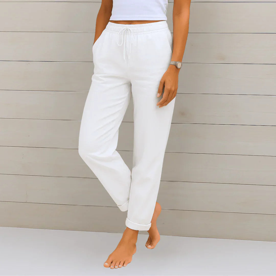 ROUSSEL PARIS | PANTALON EN LIN EXTENSIBLE POUR FEMMES