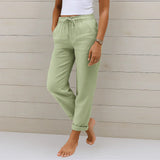 MOREAU LYON | PANTALON EN LIN EXTENSIBLE POUR FEMMES