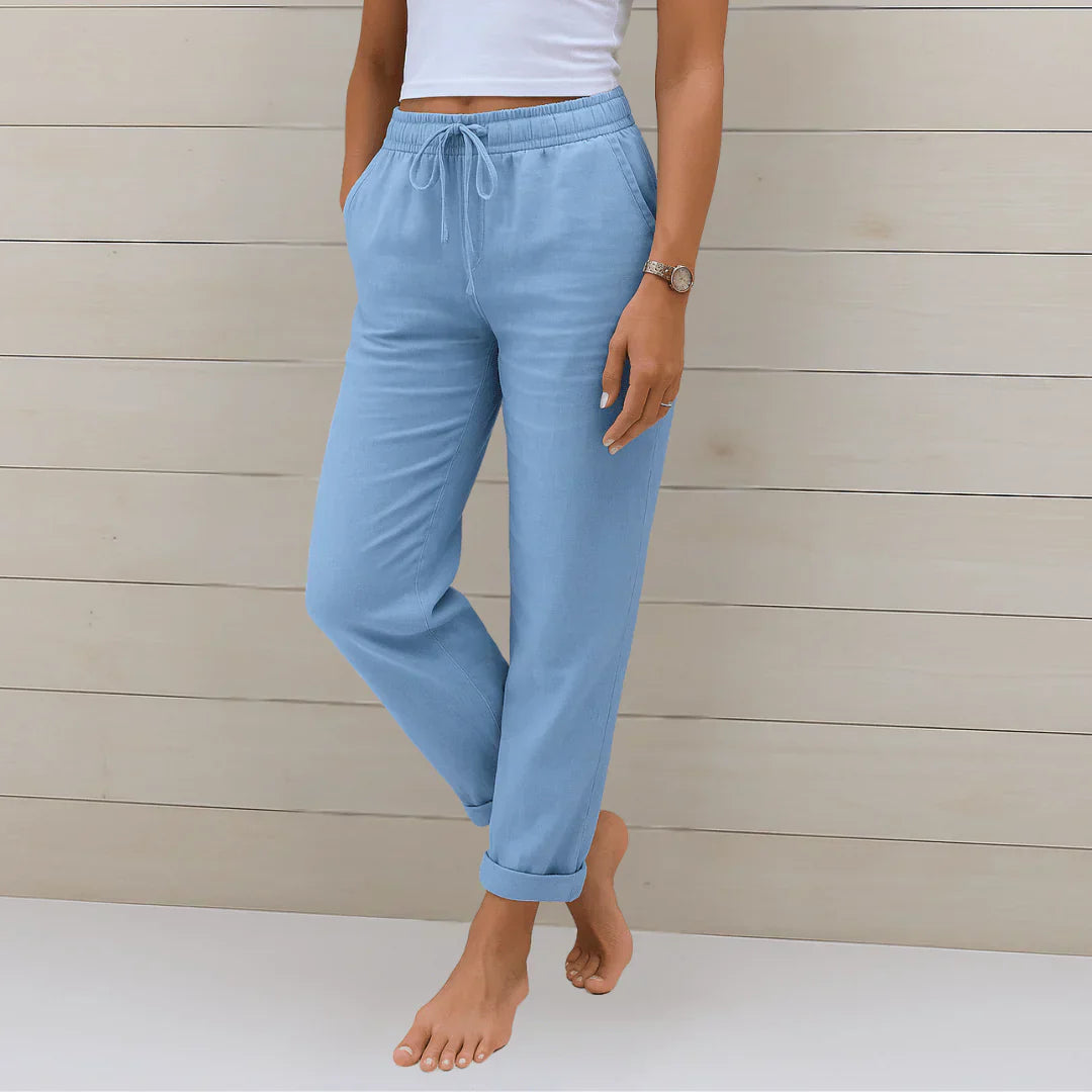 ROUSSEL PARIS | PANTALON EN LIN EXTENSIBLE POUR FEMMES