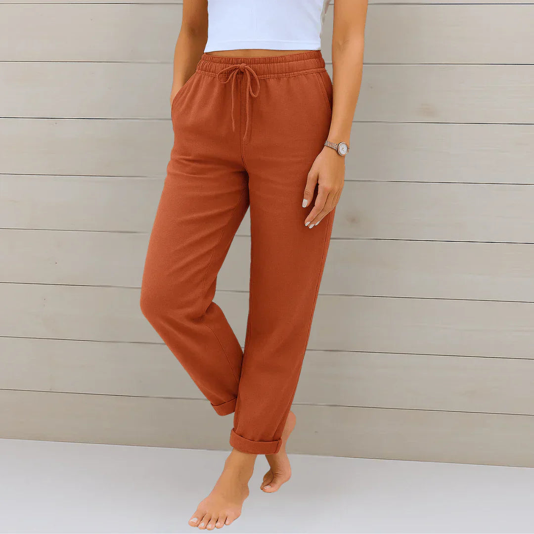 ROUSSEL PARIS | PANTALON EN LIN EXTENSIBLE POUR FEMMES