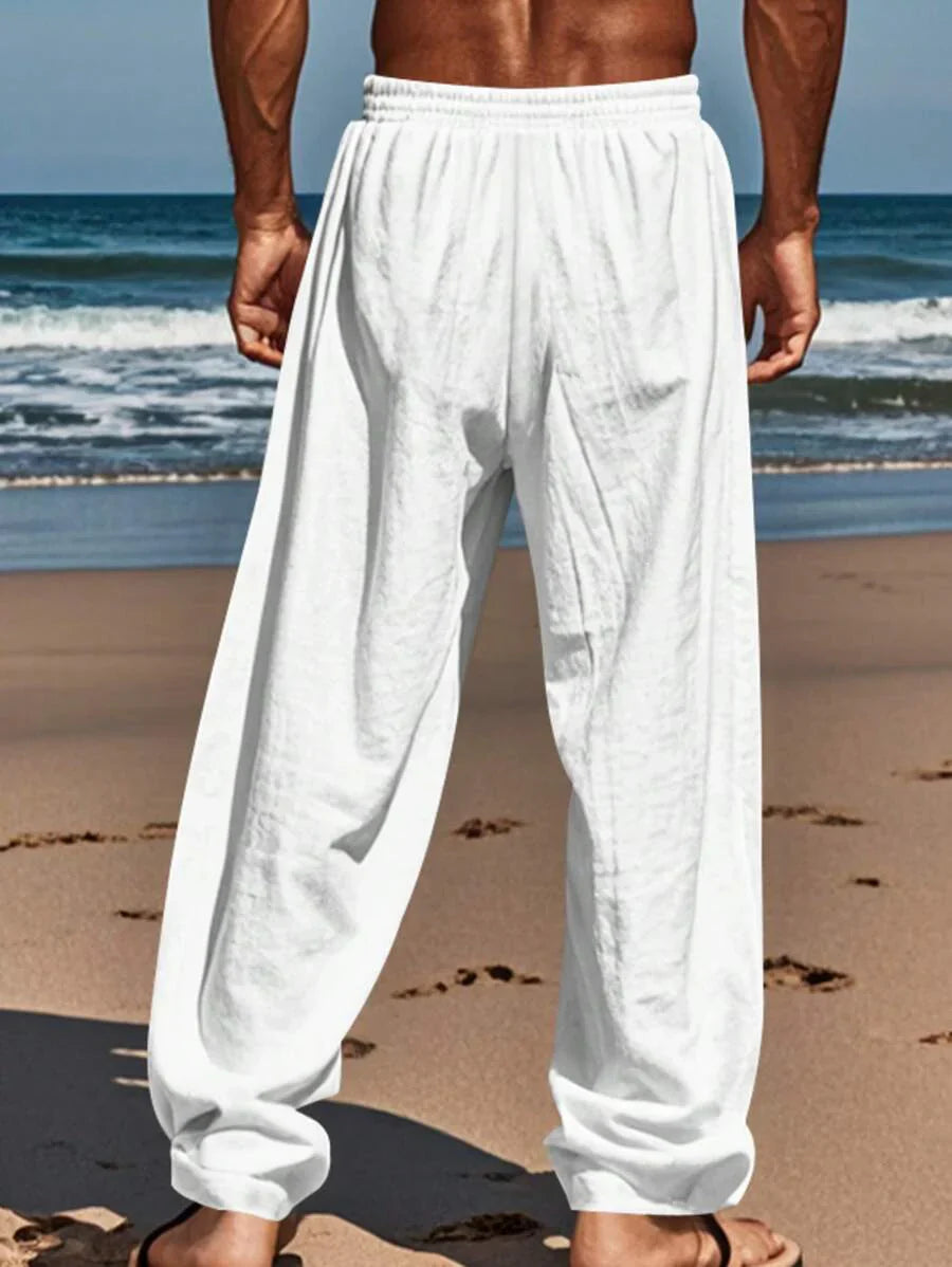 MATHIS | PANTALON LÉGER EN LIN AVEC CORDON