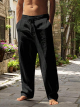 MATHIS | PANTALON LÉGER EN LIN AVEC CORDON