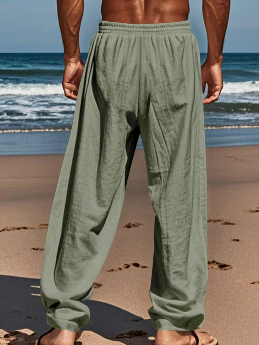 MATHIS | PANTALON LÉGER EN LIN AVEC CORDON