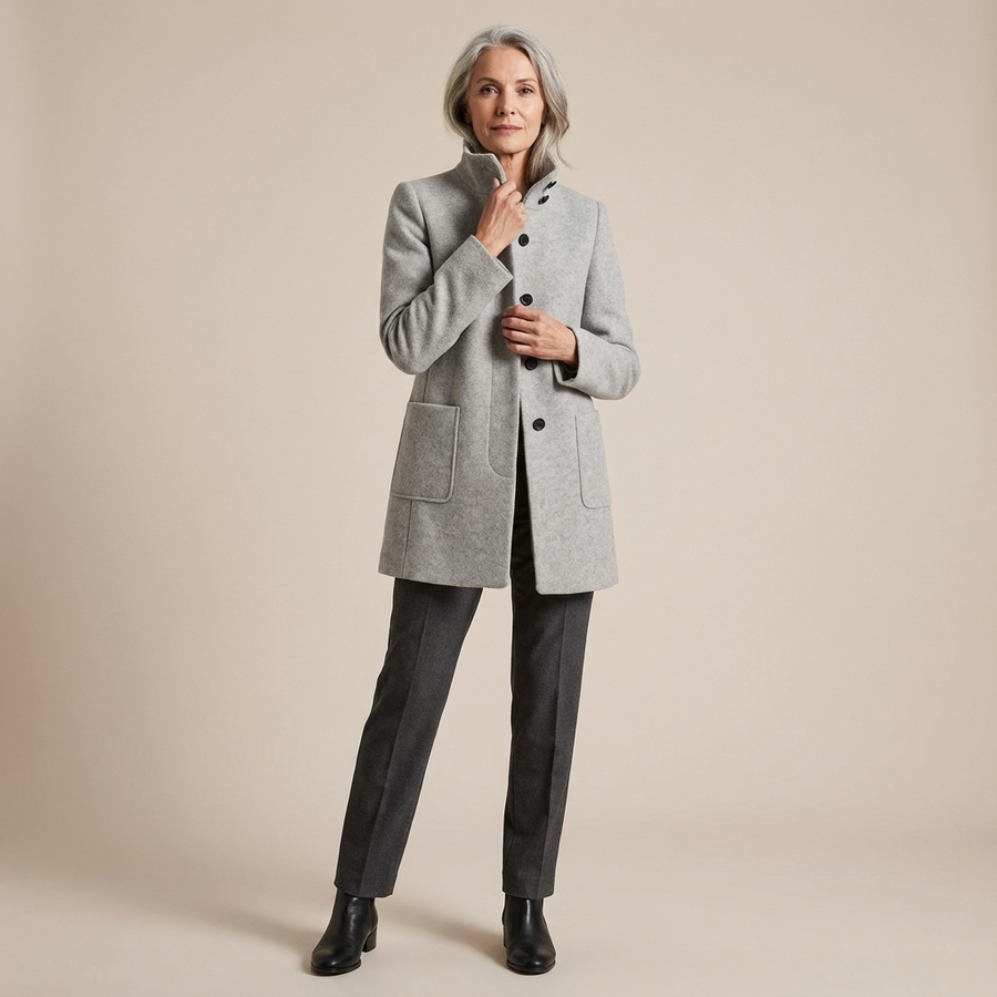 ROUSSEL PARIS | Manteau en Laine à Col Montant