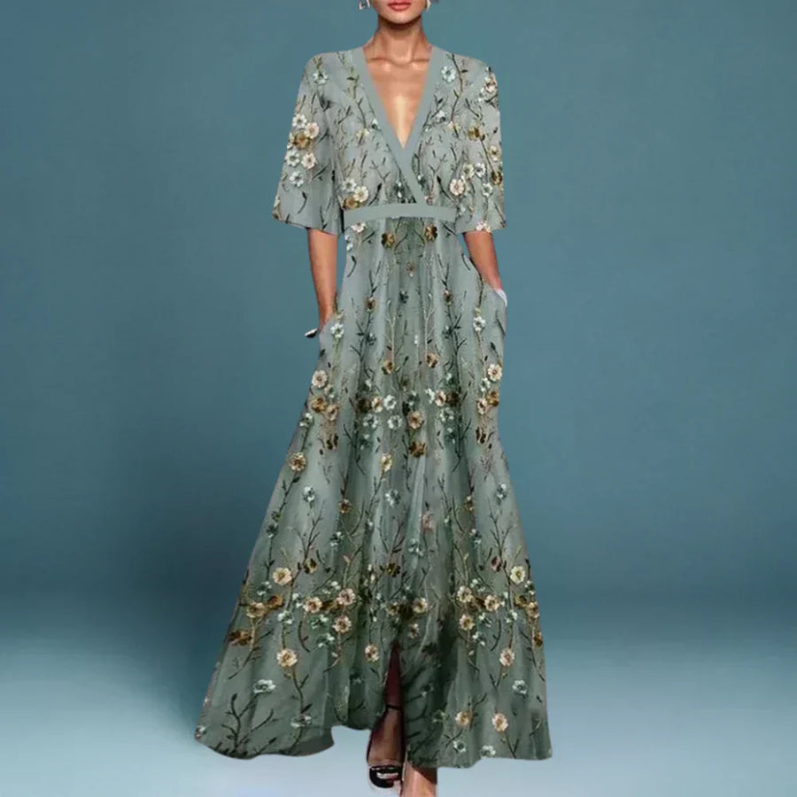 ROUSSEL PARIS | Robe Maxi Élégante à Imprimé Floral