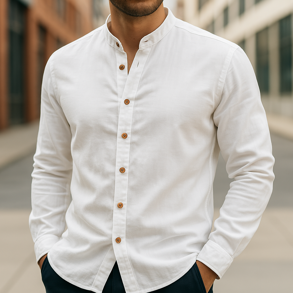LAURENT MONACO | CHEMISE EN LIN ET COTON