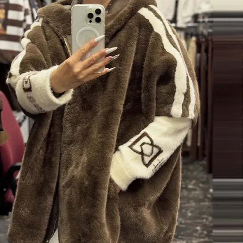 ROUSSEL PARIS | Manteau Peluche à Capuche Ultra-Doux