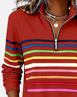ROUSSEL PARIS | PULL RAYÉ À FERMETURE ÉCLAIR POUR FEMMES