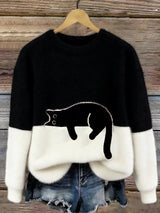 ROUSSEL PARIS | Pull Oversize Élégant avec Chat