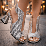 ROUSSEL PARIS | SANDALES À TALON TISSÉES POUR FEMMES