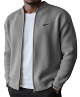 ROUSSEL PARIS | Veste Zippée Côtelée Homme, Col Montant Stretch