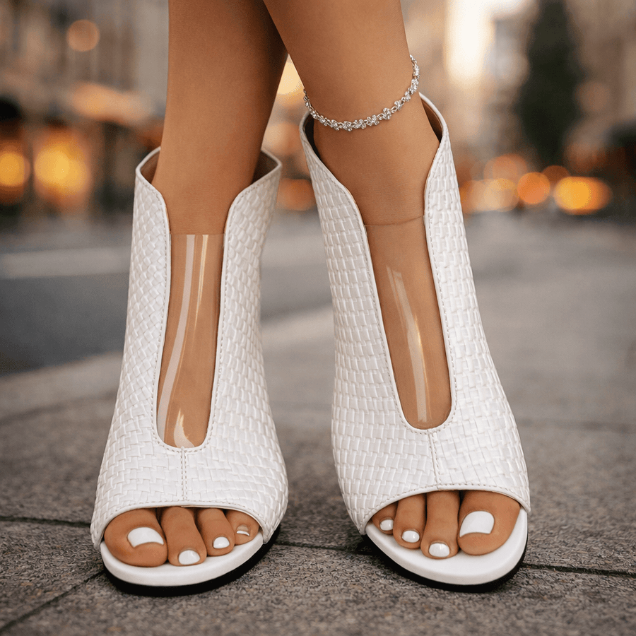 ROUSSEL PARIS | SANDALES À TALON TISSÉES POUR FEMMES