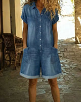 ROUSSEL PARIS | Combinaison en jean avec boutonnage frontal